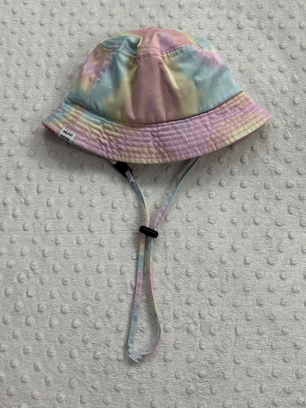 Pastel Tie-Dye Baby Bucket Hat with Chin Strap (48cm)